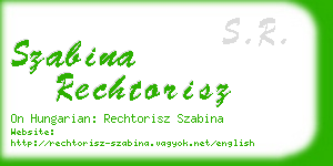 szabina rechtorisz business card